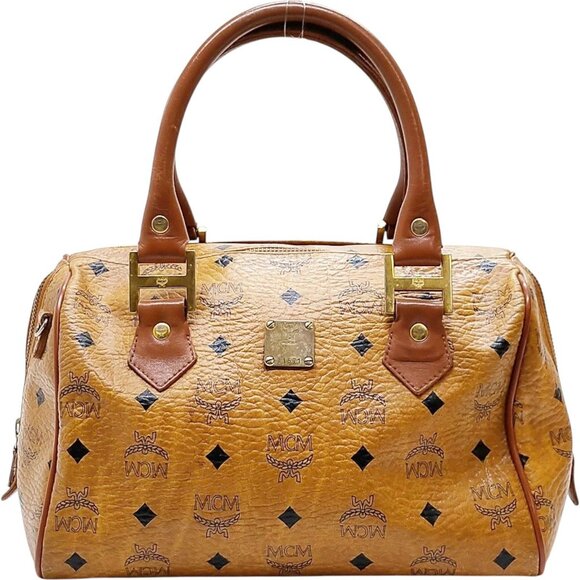 (L3) MCM Hand Bag Brown PVC - Picture 1 of 9